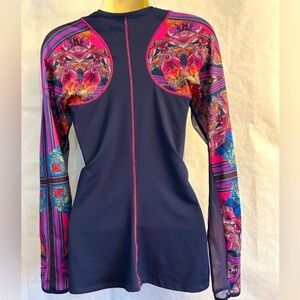 Lucky in Love multicolor activewear long sleeve crew neck top Sz-S  Z11